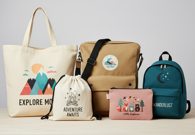 Variety of custom bag styles and designs