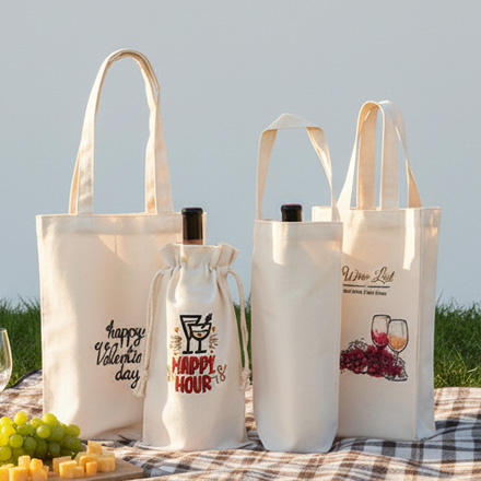 Canvas Wine Tote Bags