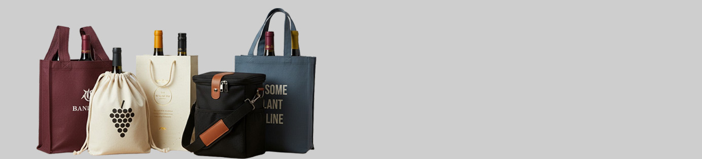 Custom Reusable Wine Bottle Bags