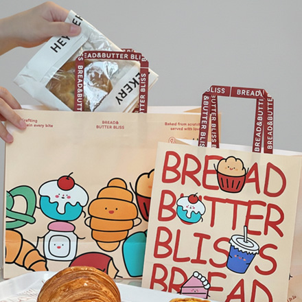 Kraft Paper Bags with Flat Handles