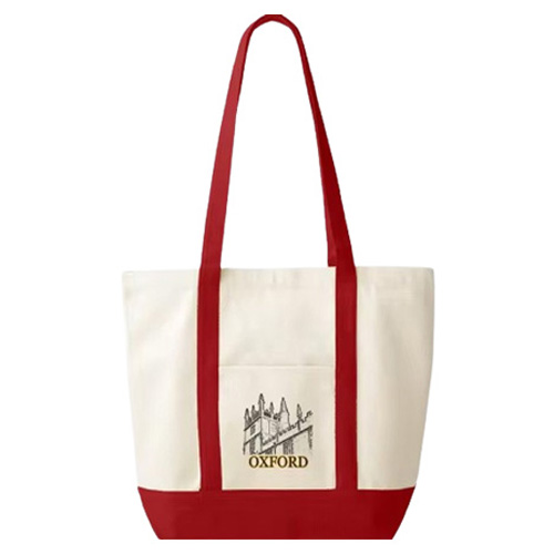 Mini & Large Cotton Canvas Boat Tote - Embroidered
