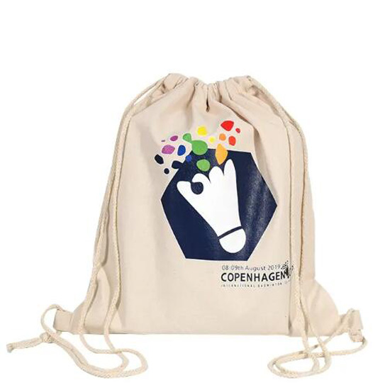 Natural Cotton Drawstring Bags & Backpacks